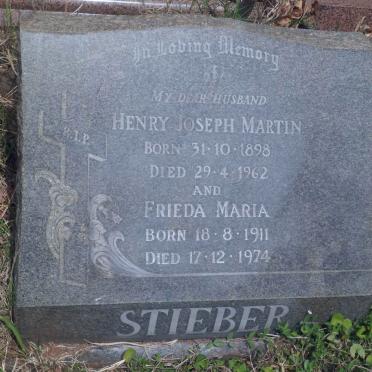 STIEBER Henry Joseph Martin 1898-1962 &amp; Frieda Maria 1911-1974