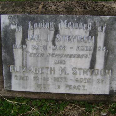 STRYDOM Jan J. -1958 &amp; Elizabeth M. -1972