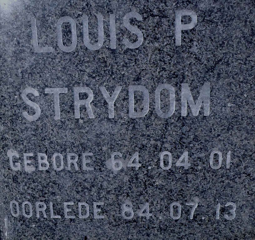STRYDOM Louis P. 1964-1984