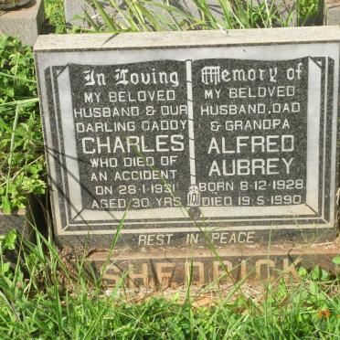 SHEDRICK Charles -1931 :: SHEDRICK Alfred Aubrey 1928-1990