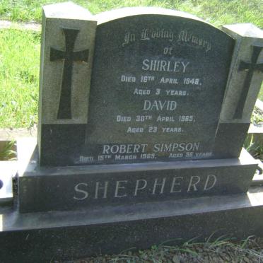 SHEPHERD Robert Simpson -1969 :: SHEPHERD David -1965 :: SHEPHERD Shirley -1948
