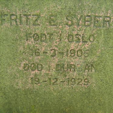 SYBERG Fritz E. 1905-1929