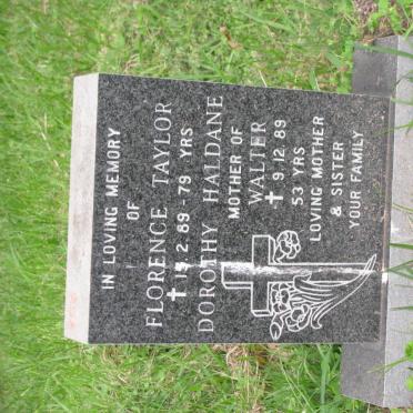 TAYLOR Florence 1989 :: HALDANE Dorothy -1989