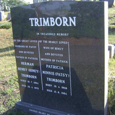 TRIMBORN Herman Henry 1904-1978 &amp; Patricia Minnie 1908-1984