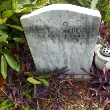 DECKEN Aubrey, von der 1928-1990