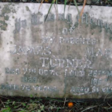 TURNER James -1929 &amp; Mary 1967