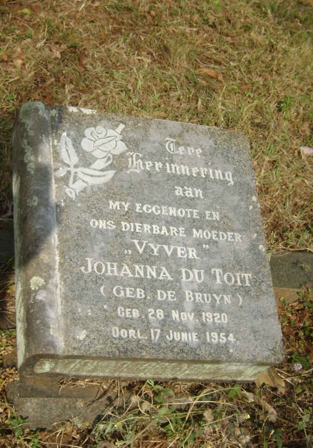 TOIT Johanna, du nee DE BRUYN 1920-1954