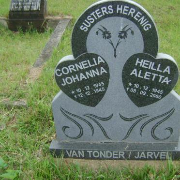 TONDER Cornelia Johanna, van 1945-1945 :: JARVEL Heilla Aletta 1945-2006