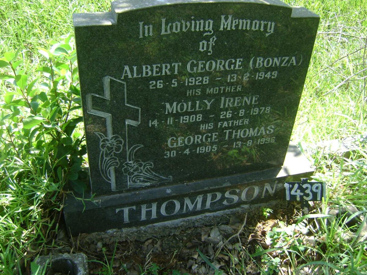 THOMPSON George Thomas 1905-1996 &amp; Molly Irene 1908-1978 :: THOMPSON Albert George 1928-1949