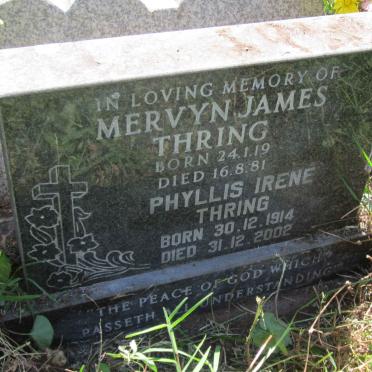 THRING Mervyn James 1919-1981 &amp; Phyllis Irene 1914-2002