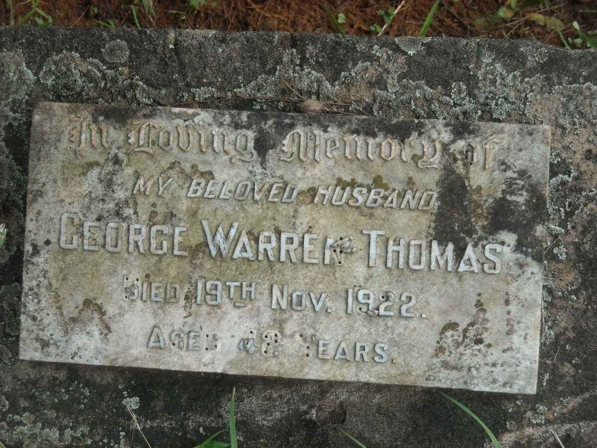 THOMAS George Warren -1922