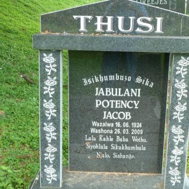 THUSI Jabulani Potency Jacob 1924-2009
