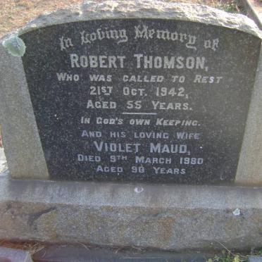THOMSON Robert -1942 &amp; Violet Maud -1980