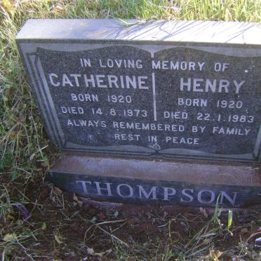 THOMPSON Henry 1920-1983 &amp; Catherine 1920-1973