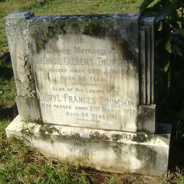 THOMSON George Gilbert -1940 &amp; Beryl Frances -1978 :: THOMSON Dick