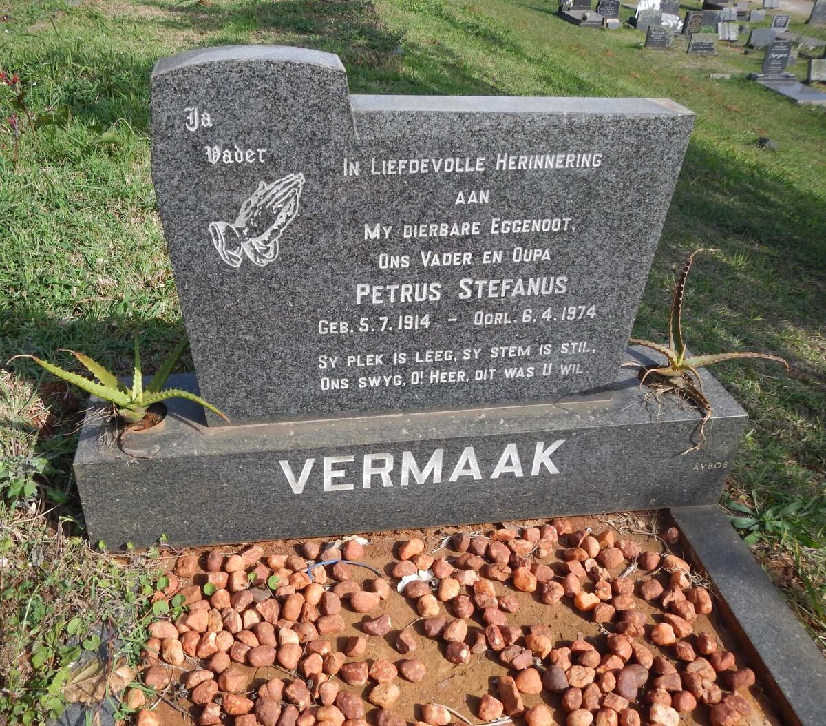 VERMAAK Petrus Stefanus 1914-1974