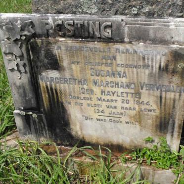 VERMEULEN Susanna Margeretha Marchand nee HAYLETTE -1944