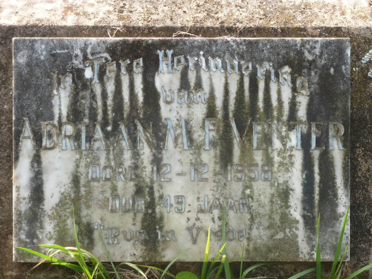 VENTER Adriaan M.F. -1958