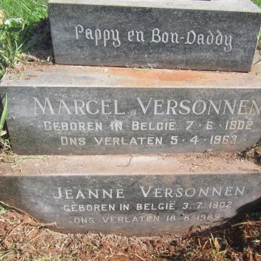 VERSONNEN Marcel 1902-1963 &amp; Jeanne 1902-1989