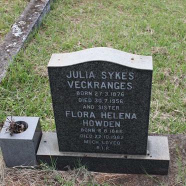 VECKRANGES Julia Sykes 1876-1956 :: HOWDEN Flora Helena 1886-1982