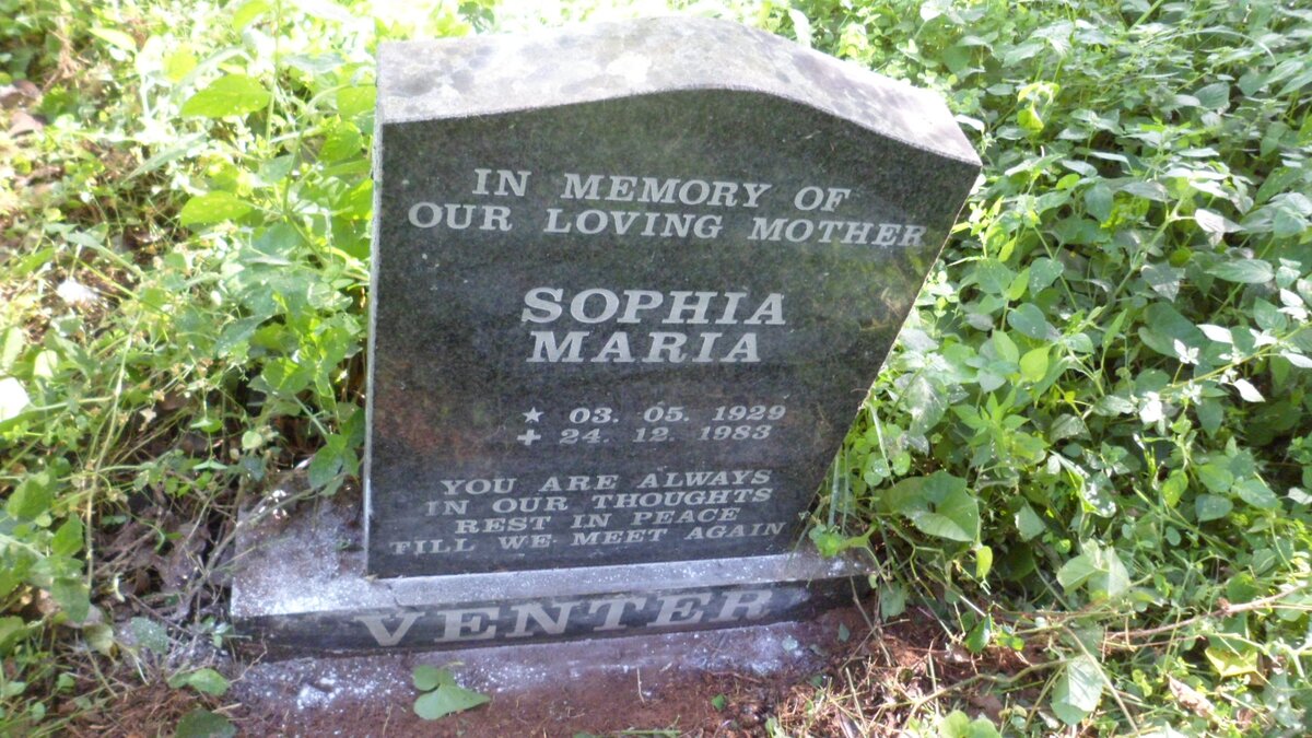 VENTER Sophia Maria 1929-1983