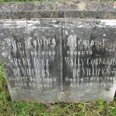 VILLIERS Wally Cornelius, de -1966 &amp; Irene Inez -1968