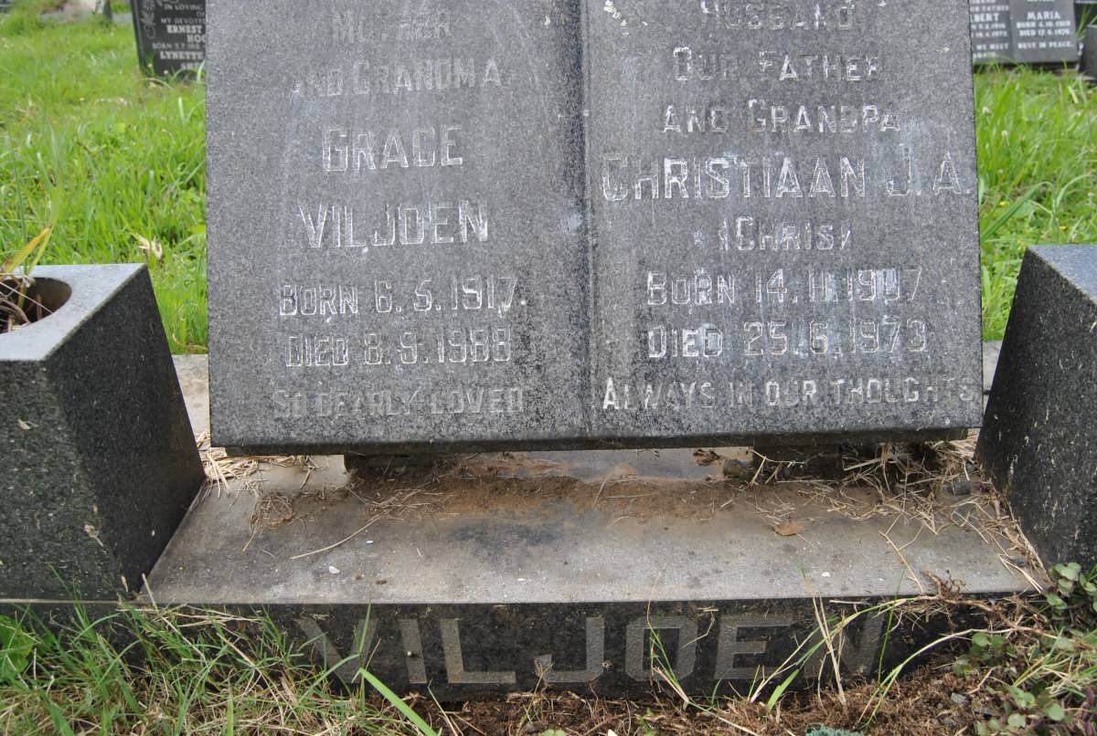 VILJOEN Christiaan J.A. 1907-1973 &amp; Grace 1917-1988