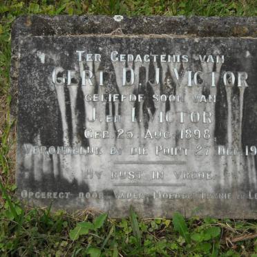 VICTOR Gert D.J. 1898-1928