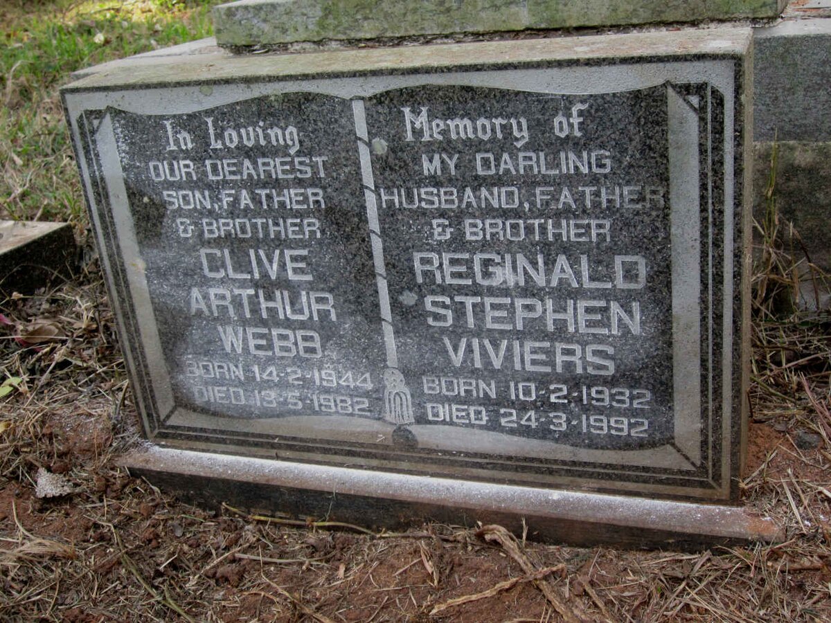 VIVIERS Reginald Stephen 1932-1992 :: WEBB Clive Arthur 1944-1982