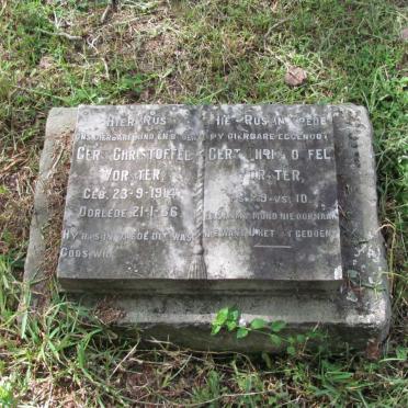 VORSTER Gert Christoffel 1914-1936