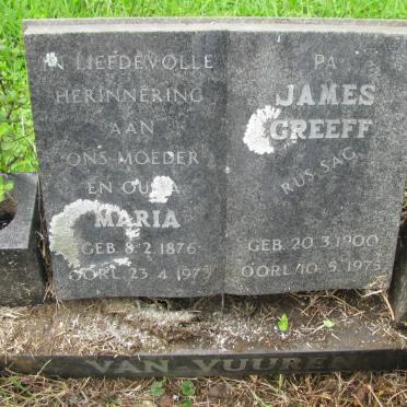 VUUREN James Greeff, van 1900-1975 &amp; Maria 1876-1973