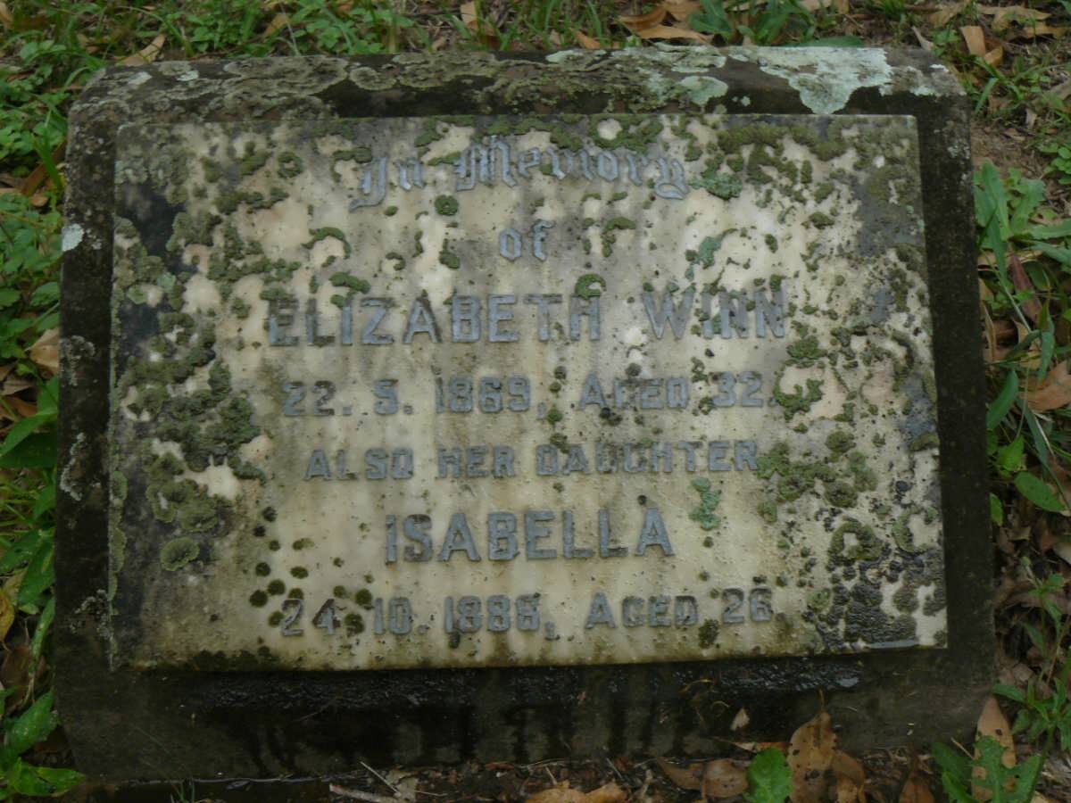 WINN Elizabeth -1869 :: WINN  Isabella -1886