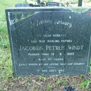 WINDT Jacobus Petrus -1965