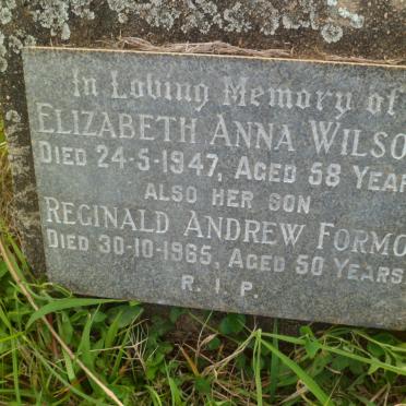WILSON Elizabeth Anna -1947 :: FORMO Reginald Andrew -1965