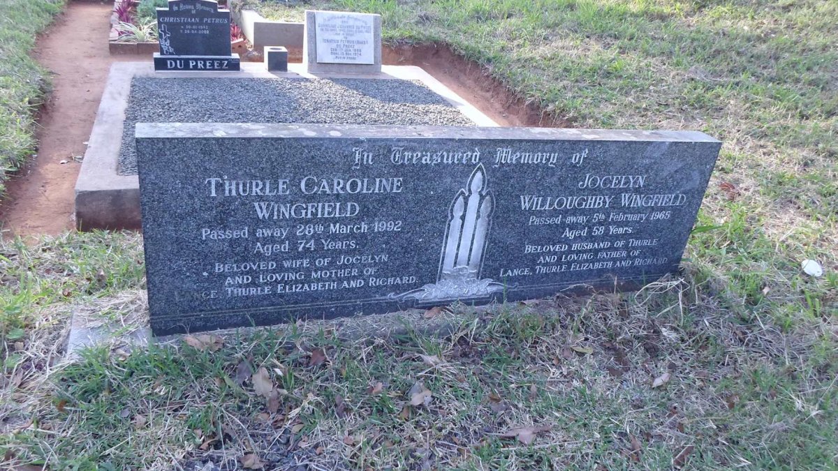 WINGFIELD Jocelyn Willoughby 1965 &amp; Thurle Caroline -1992