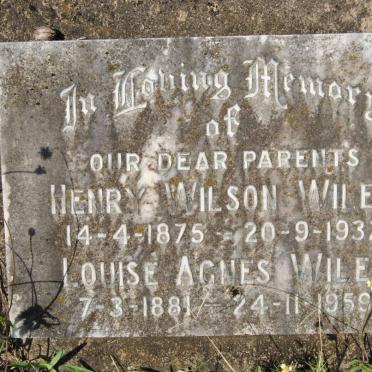 WILES Henry Wilson 1879-1932 &amp; Louise Agnes 1881-1959