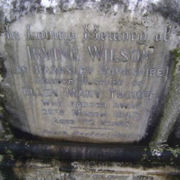 WILSON Irving -1942 &amp; Ellen Mary THORPE -1948