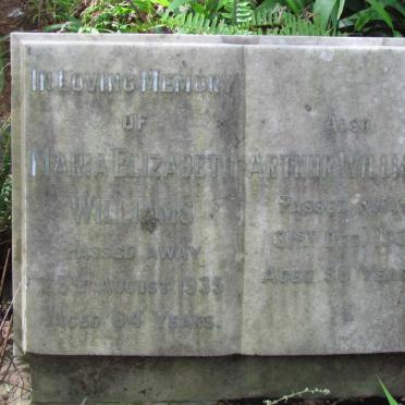 WILLIAMS Arthur -1931 &amp; Maria Elizabeth -1935