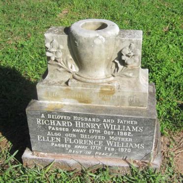 WILLIAMS Richard Henry -1962 &amp; Ellen FLorence -1970