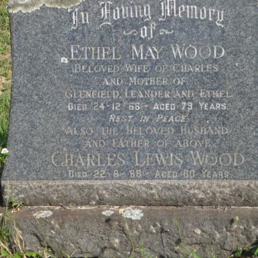 WOOD Charles Lewis -1968 &amp; Ethel May -1966