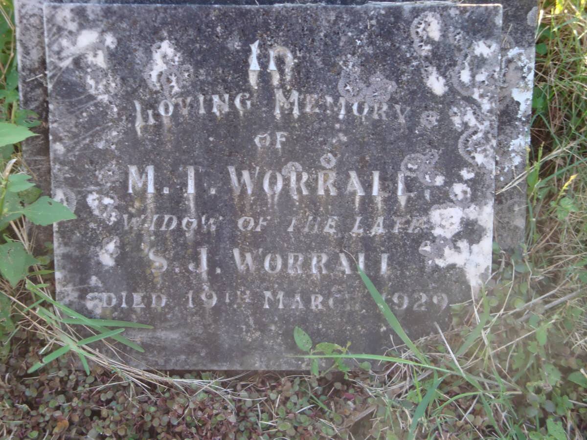WORRALL M.T. -1929