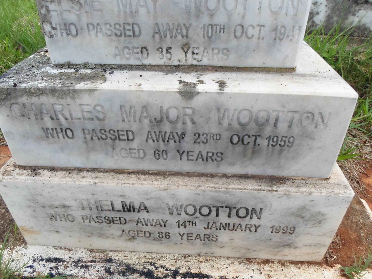 WOOTTON Charles Major -1959 :: WOOTTON Thelma -1999