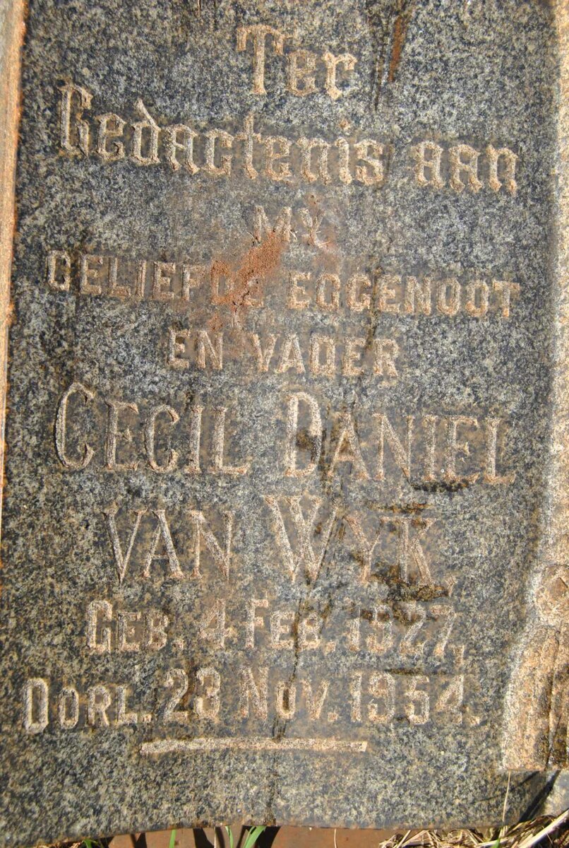 WYK Cecil Daniel, van 1927-1954