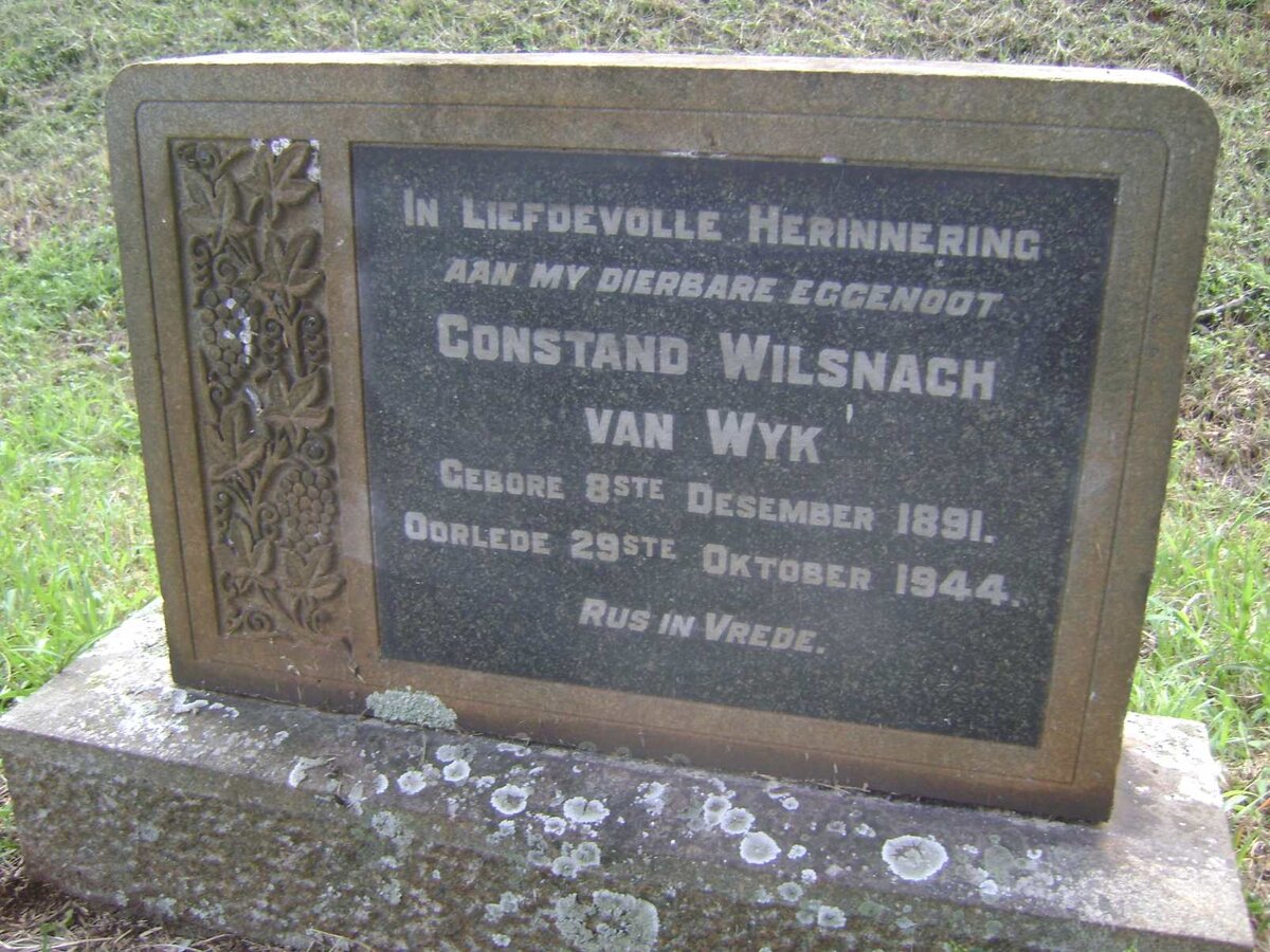 WYK Constand Wilsnach, van 1891-1944