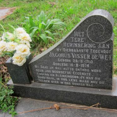 WET Jacobus Visser, de 1910-1975