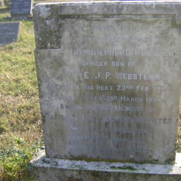 WEBSTER Ian Shepherd -1954 &amp; Barbara Lucy MORRIS 1917-1975