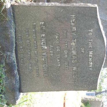 WEST Henry Thomas -1937 &amp; Ellenor Victoria -1940