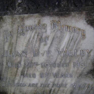 WELBY Glynne Farle -1957 &amp; Joan Eve -1951