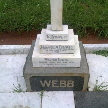 WEBB Elizabeth Frances -1934 :: WEBB Walter Edwin -1937
