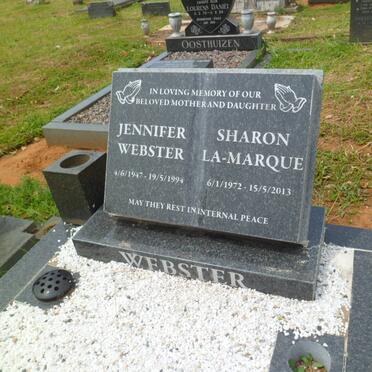WEBSTER Jennifer 1947-1994 :: LA-MARQUE Sharon 1972-2013